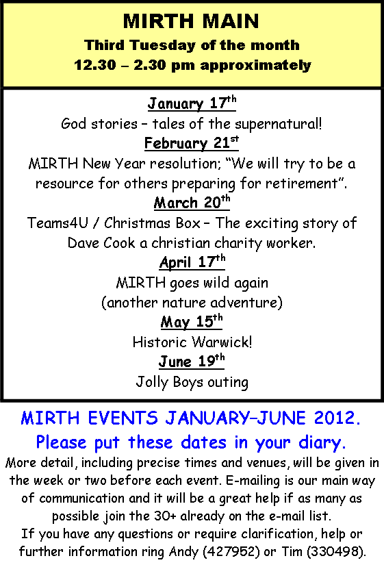Mirth Spring 2012 Prog 3rd Tue