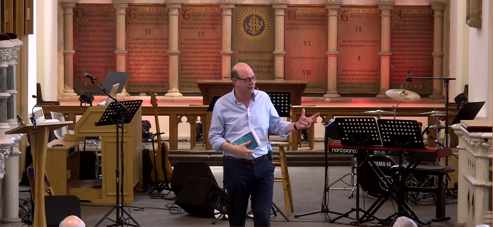 Man preaching in church